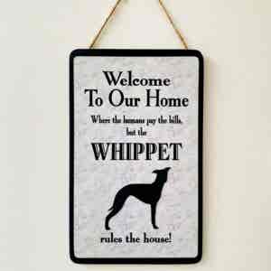 Whippet Welcome Plaque