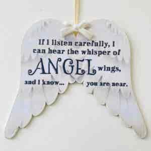 Angel Wings Memorial Plaque