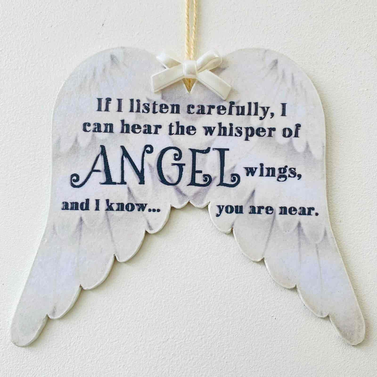 Angel Wings Memorial Plaque