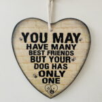 Large Wooden Heart - Dog Quotation