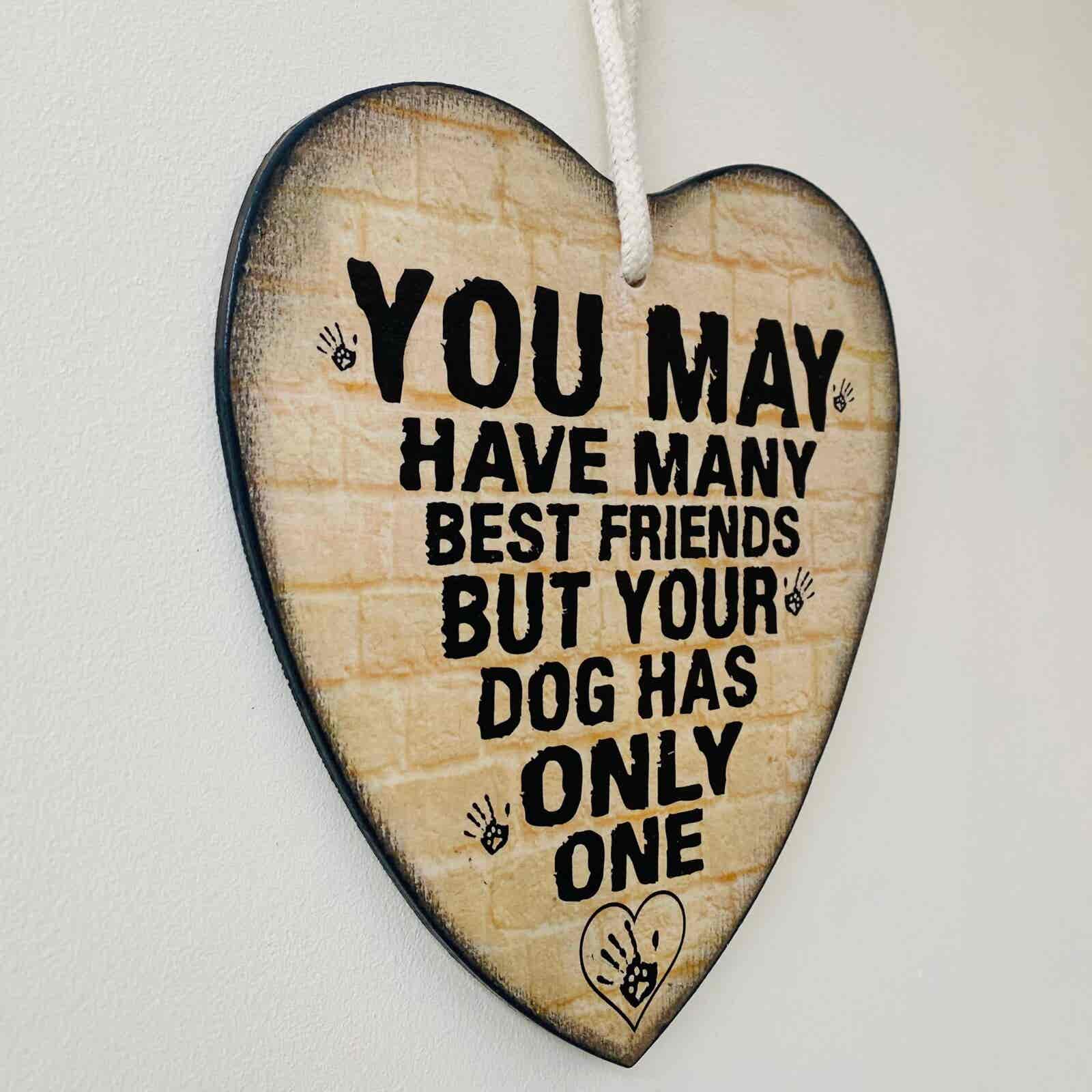 Large Wooden Heart - Dog Quotation - Image 6