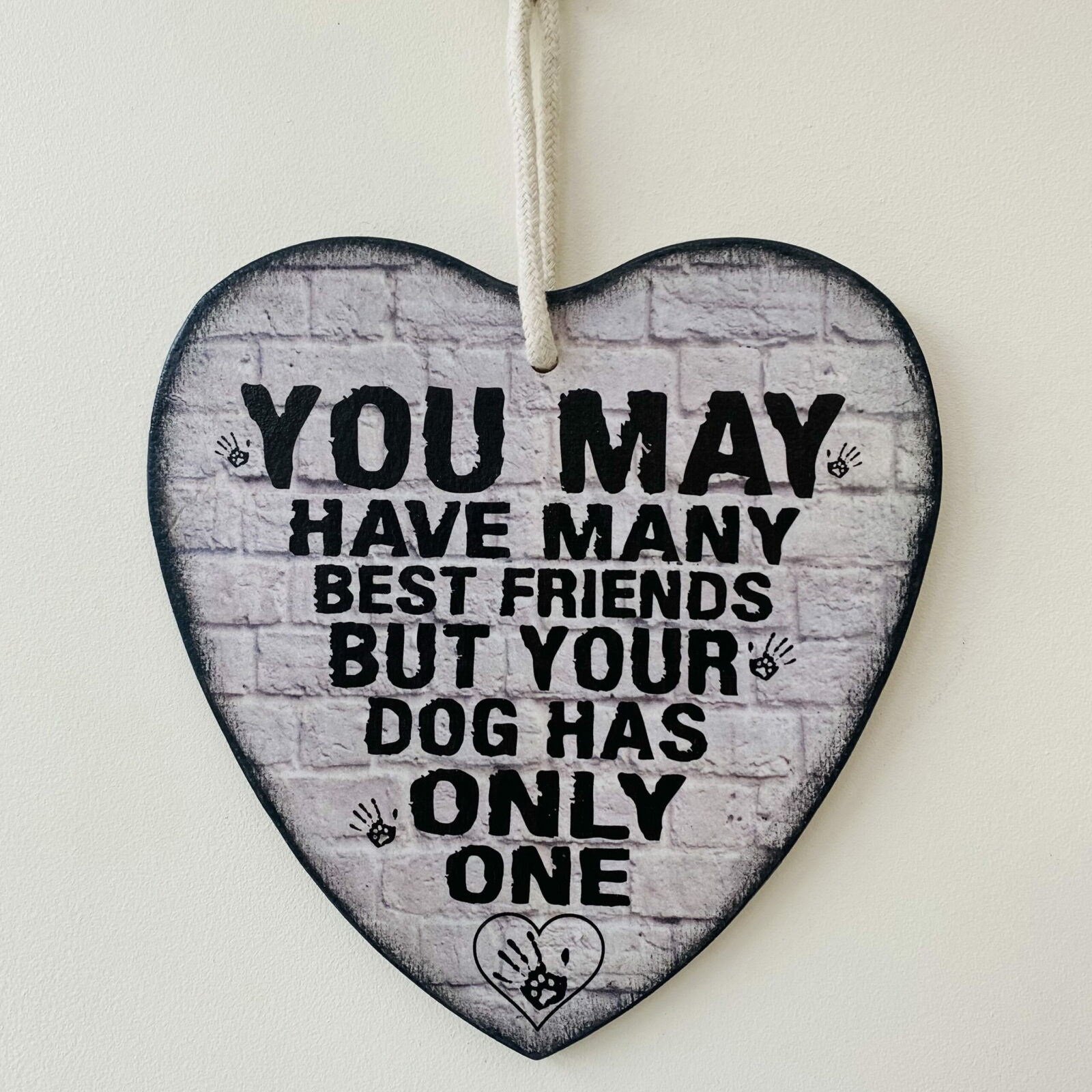 Large Wooden Heart - Dog Quotation - Image 2