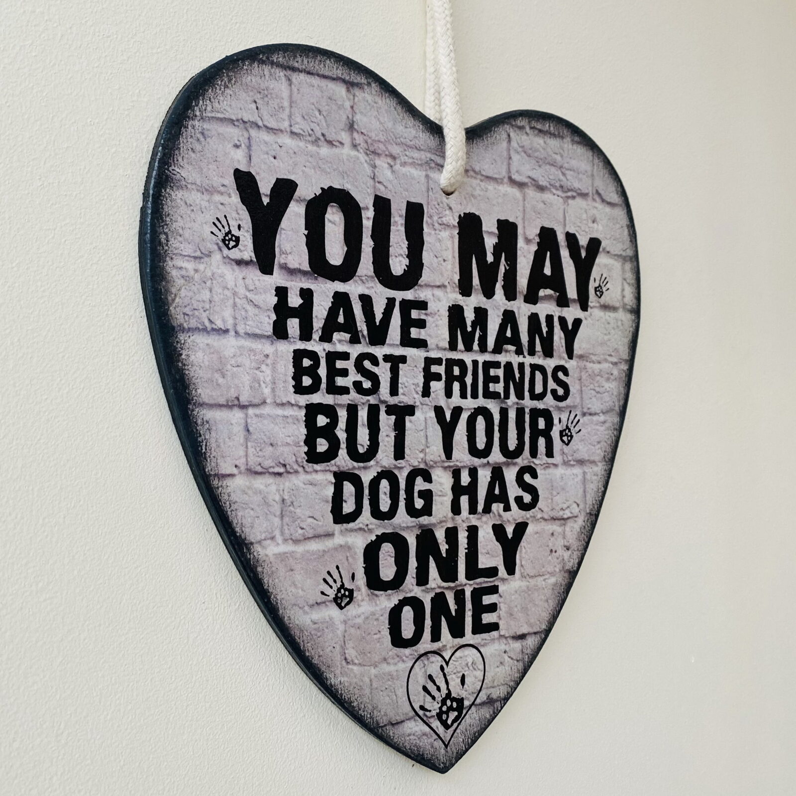 Large Wooden Heart - Dog Quotation - Image 4