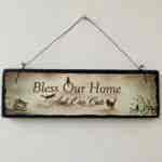 Bless Our Home (and our cats) Plaque
