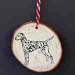 Dalmatian Christmas hanging Wood Slice