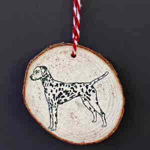 Dalmatian Christmas hanging Wood Slice