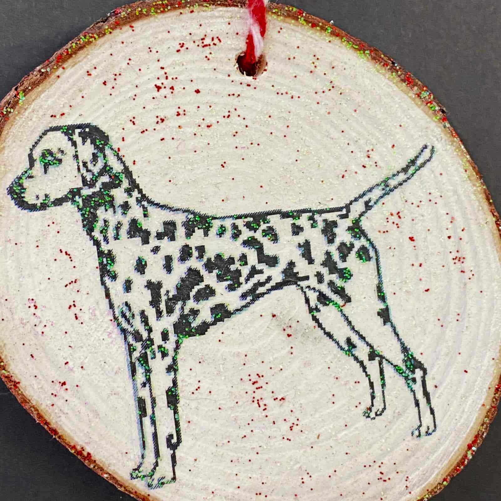 Dalmatian Christmas hanging Wood Slice - Image 2