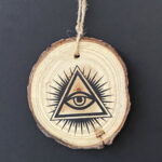 The Eye of Providence hanging Wood Slice