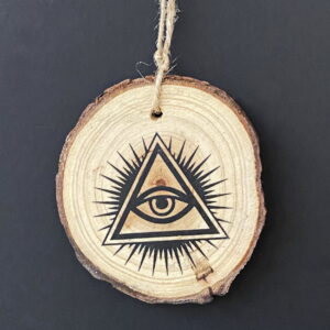 The Eye of Providence hanging Wood Slice