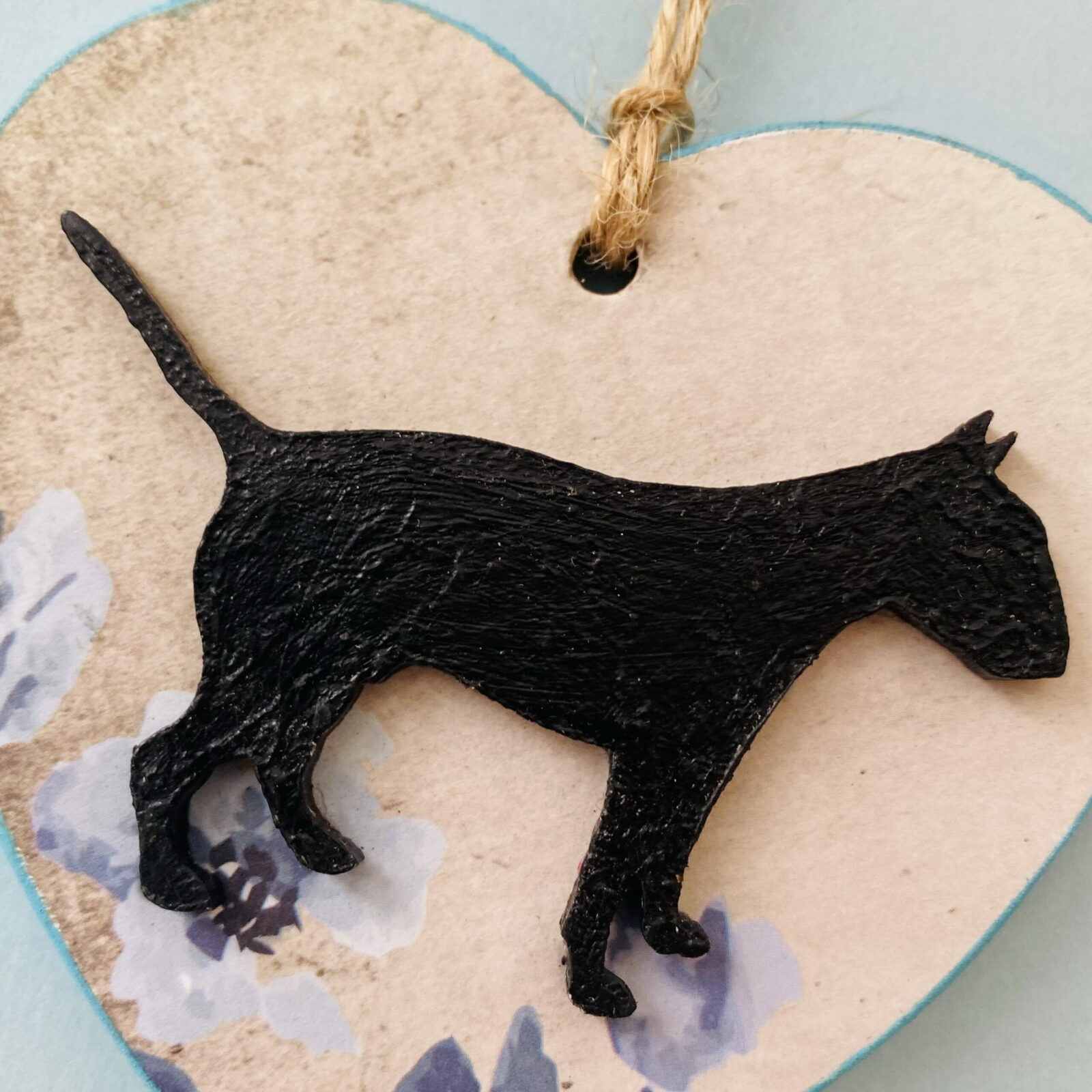 Bull Terrier (on a vintage background heart) Plaque - Image 2