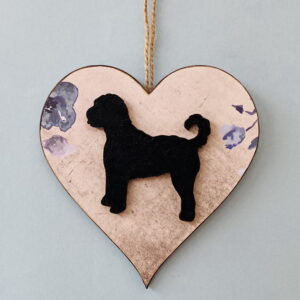 Labradoodle (on a vintage background heart) Plaque