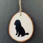 Cockapoo hanging Wood Slice