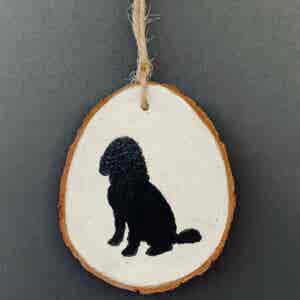 Cockapoo hanging Wood Slice