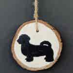 Shih Tzu hanging Wood Slice
