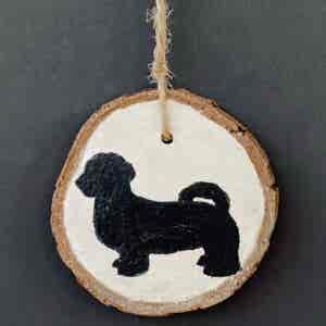 Shih Tzu hanging Wood Slice