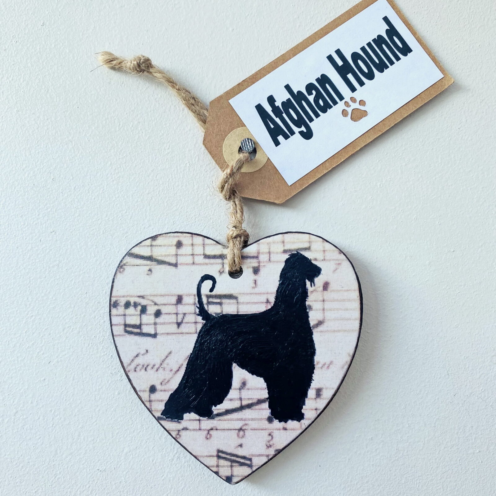 Afghan Hound Heart (with tag) Plaque - Image 5