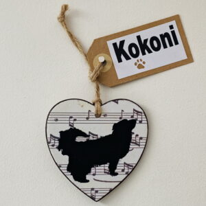 Kokoni Heart (with tag) Plaque - pale cream