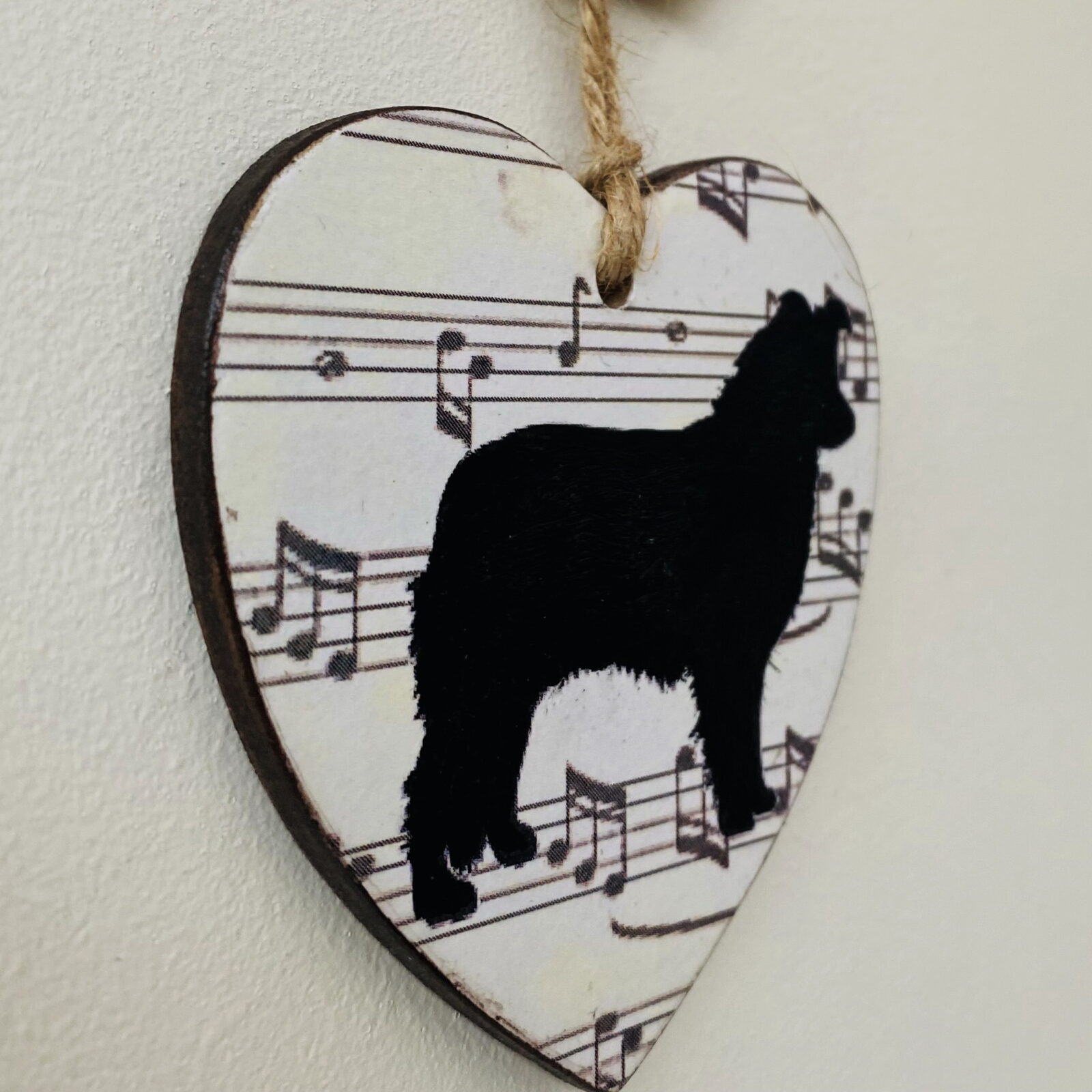 Border Collie Heart (with tag) Plaque - Image 4