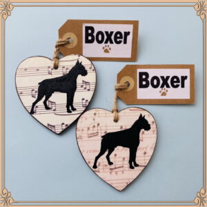 Boxer Heart (with tag) Plaque