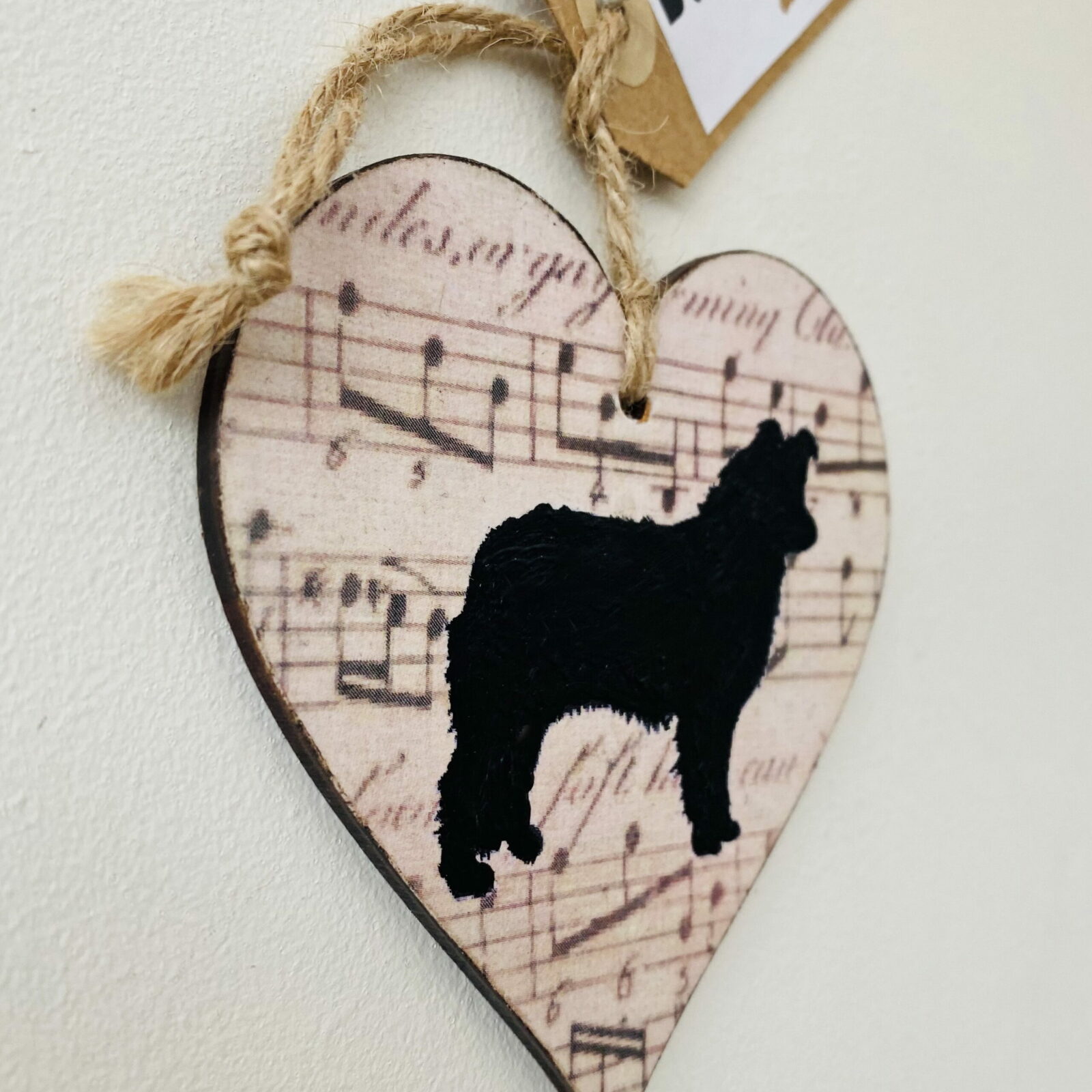 Border Collie Heart (with tag) Plaque - Image 7