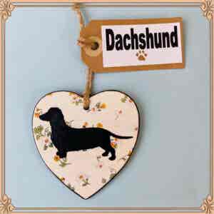 Dachshund Heart (with tag) Plaque