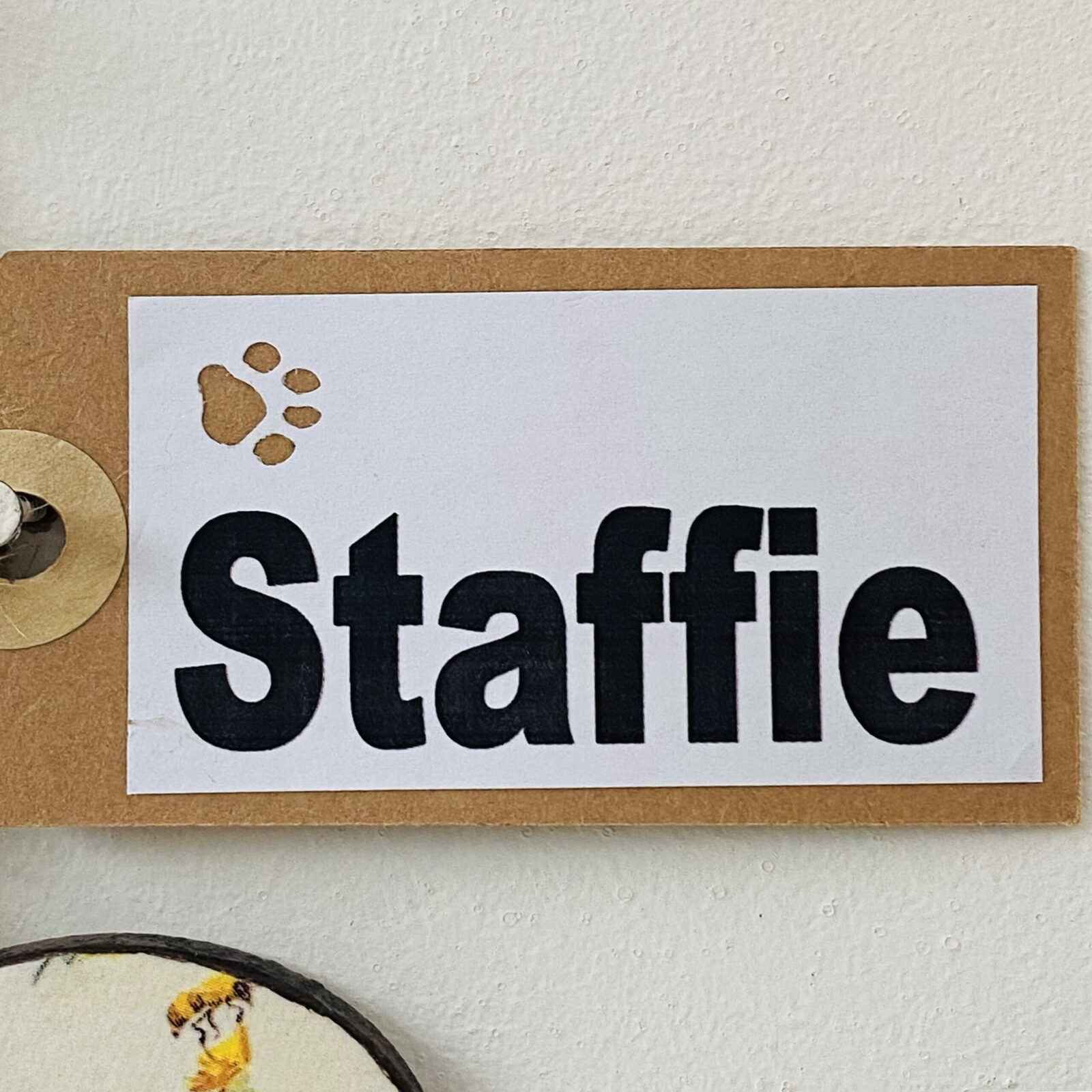 Staffie Heart (with tag) Plaque - Image 3