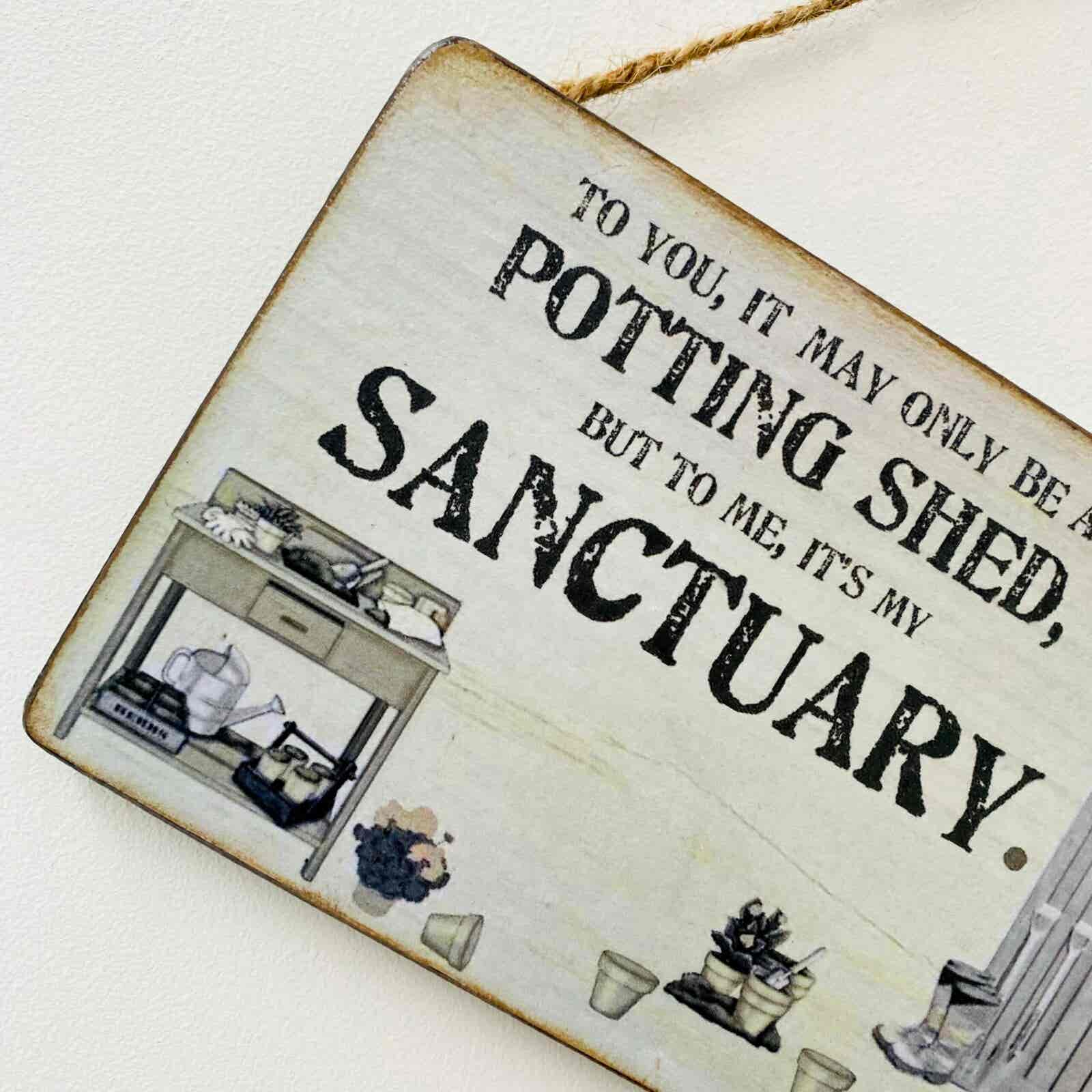 Potting Shed - Sanctuary Plaque - Image 3