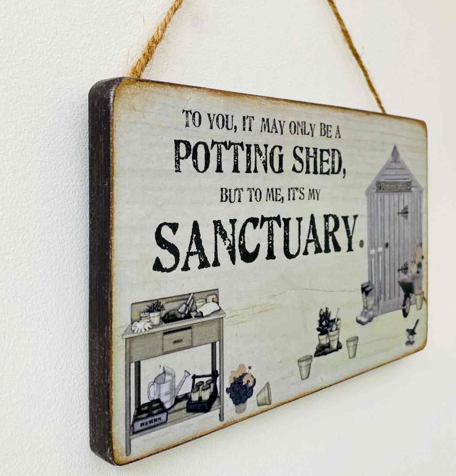 Potting Shed - Sanctuary Plaque - Image 2