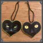 Cat's Eyes Heart Plaque (small)