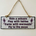 Unicorn, Fairies & Mermaids Plaque