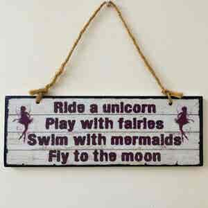 Unicorn, Fairies & Mermaids Plaque