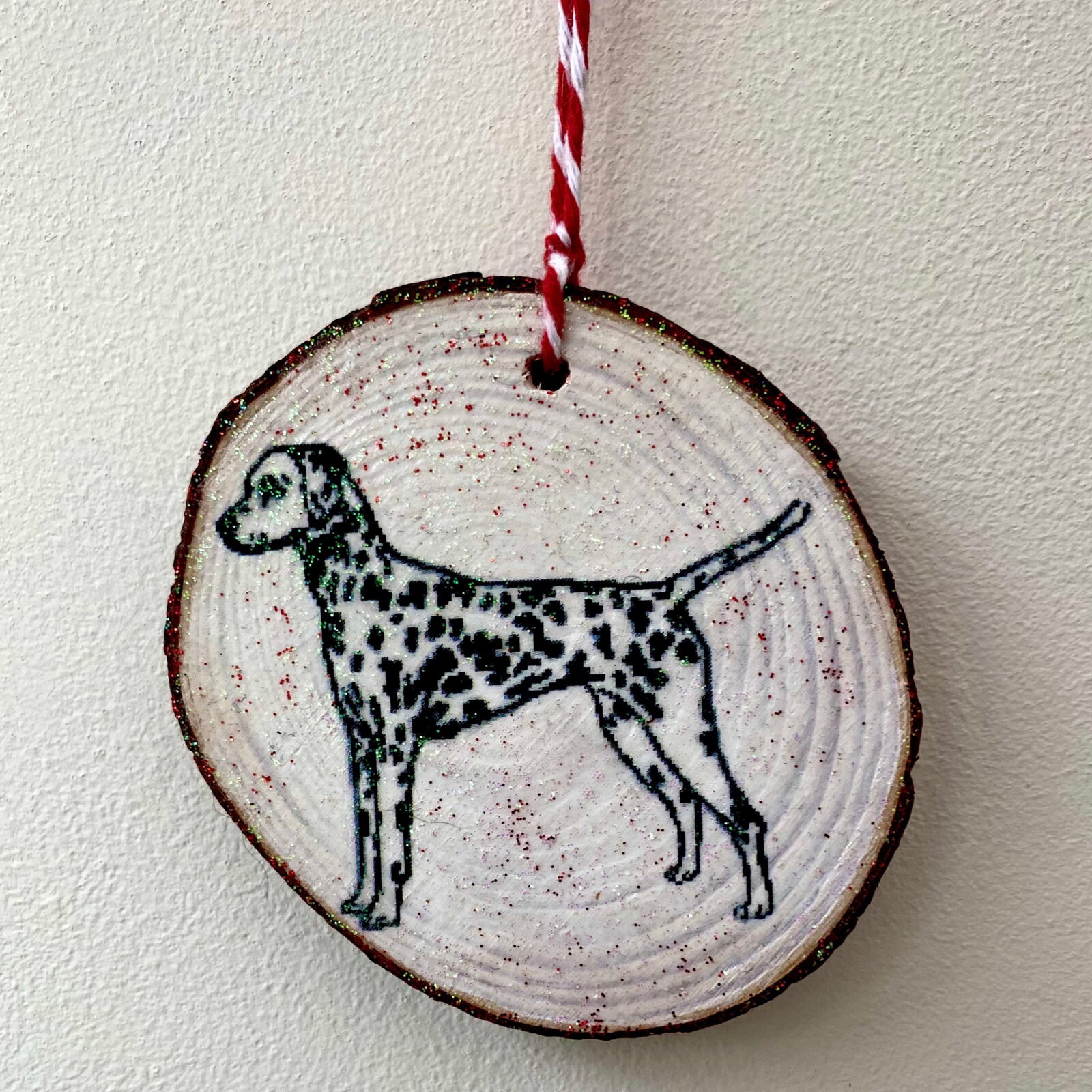 Dalmatian Christmas hanging Wood Slice - Image 3