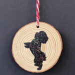 Bichon Christmas hanging Wood Slice