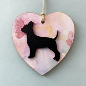 Chihuahua (on a vintage background heart) Plaque