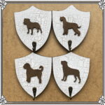 Wooden Shield Key/Lead Hangers- Various Dog Breeds