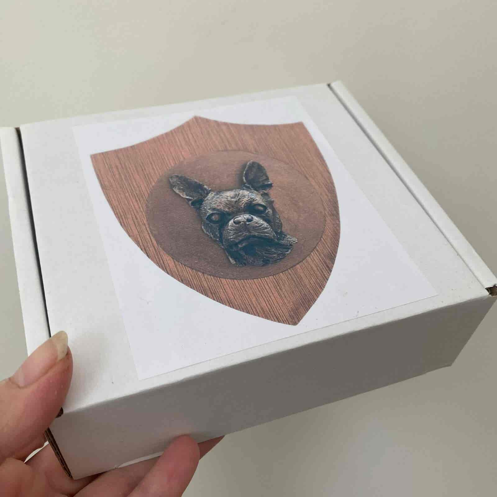 3D Dog Head on Wooden Shield - Boston Terrier - Image 6