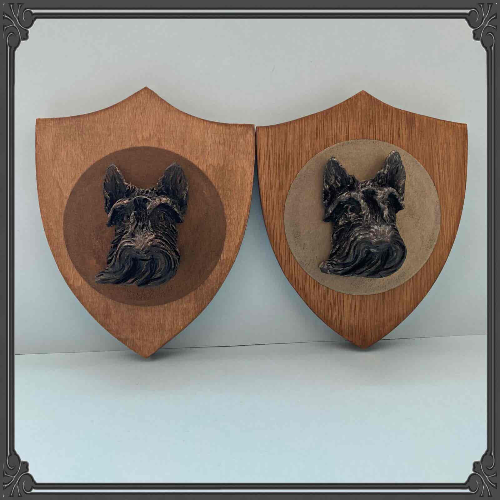 3D Dog Head on Wooden Shield - Scottie - Image 12
