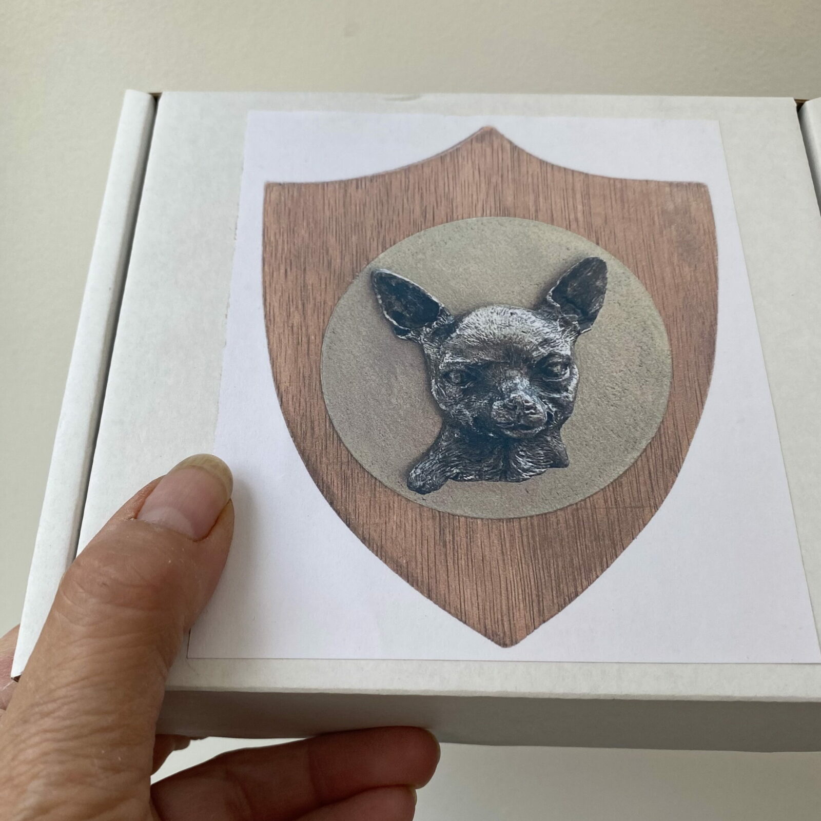 3D Dog Head on Wooden Shield - Chihuahua - Image 11
