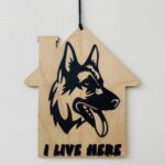 German Shepherd  'I Live Here' House Plaque