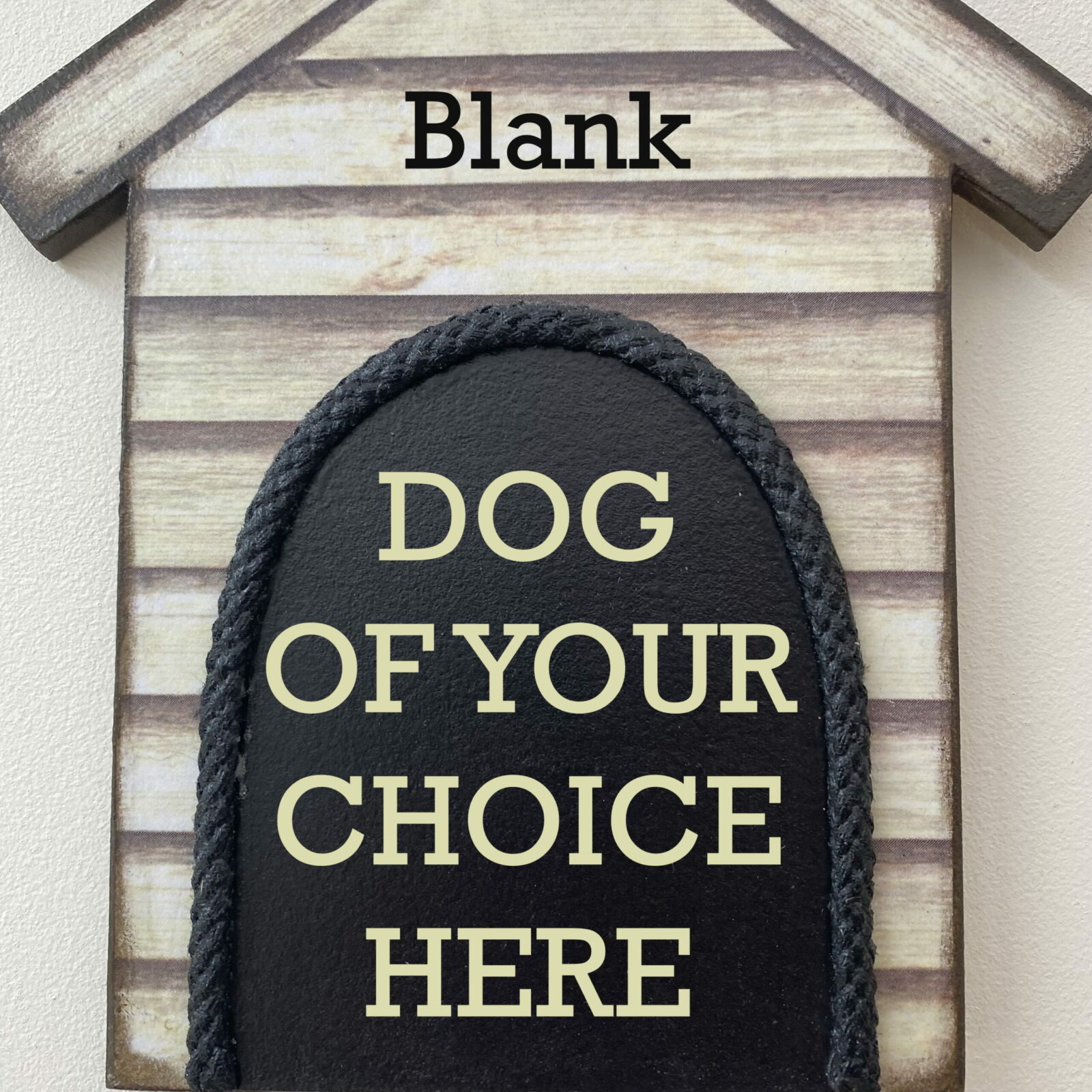 Pug in kennel plaque - Custom