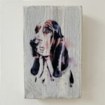 Water Colour Paint Effect Plaque - Dog Breeds - Basset Hound