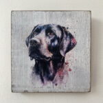 Water Colour Paint Effect Plaque - Dog Breeds - Labrador