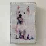 Water Colour Paint Effect Plaque - Dog Breeds - West Highland Terrier