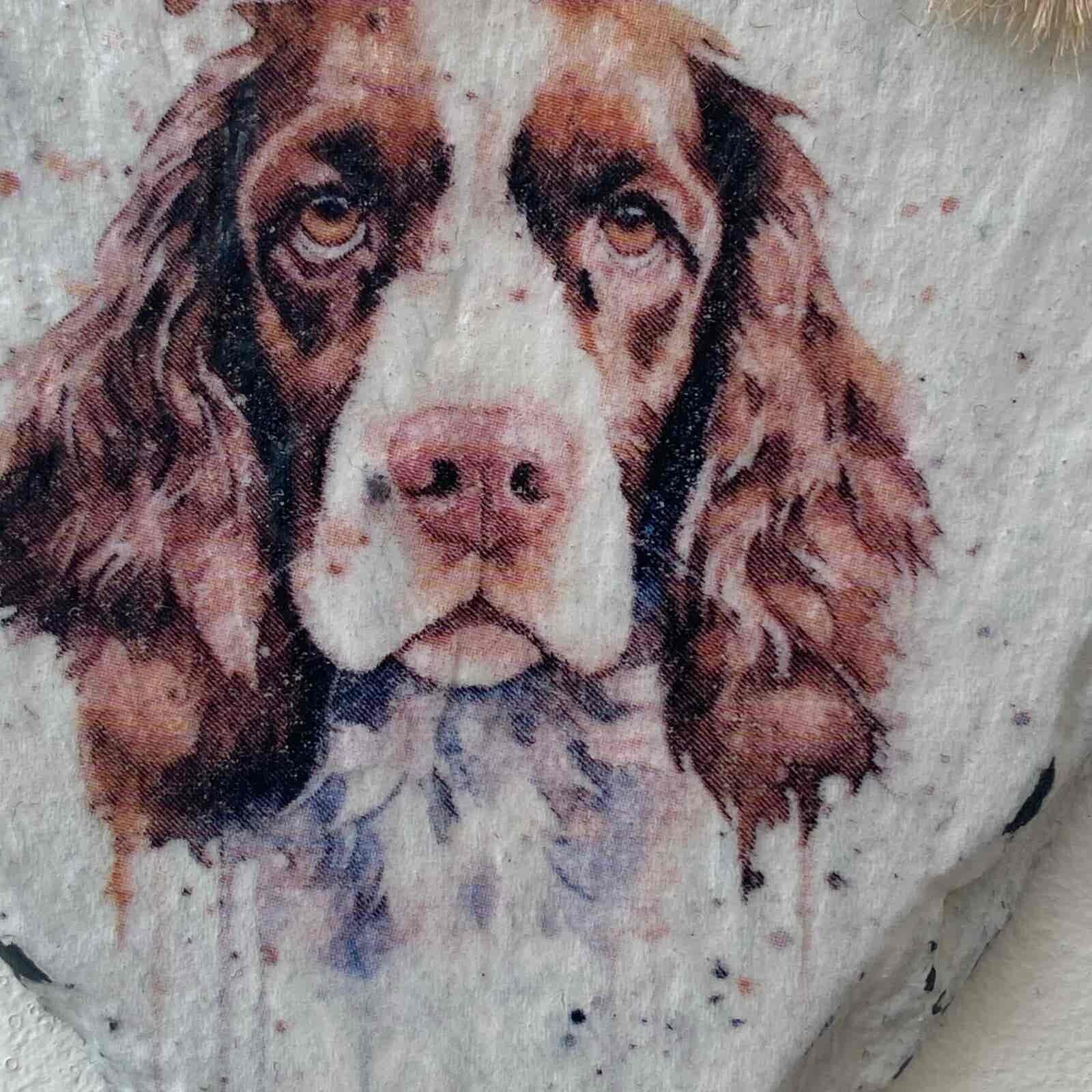 Water Colour Paint Effect Slate Heart - Dog Breeds - Springer Spaniel - Image 4