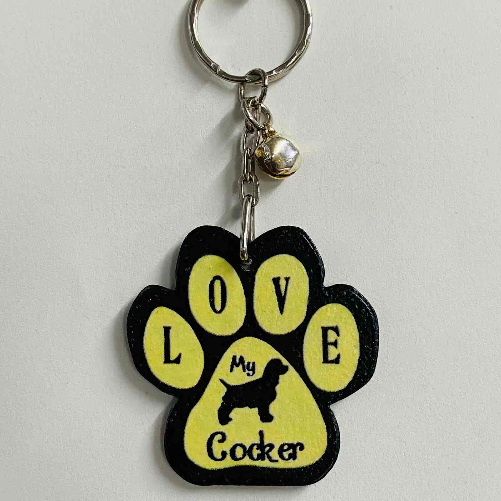 Wooden Pawprint Keyrings - Dogs & Cats
