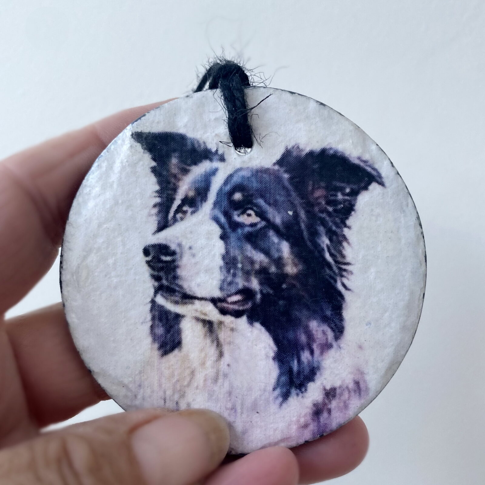 Water Colour Paint Effect Slate Circle - Dog Breeds - Border Collie - Image 8