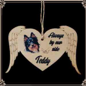 Personalised Angel Wings Pet Memorial Plaque