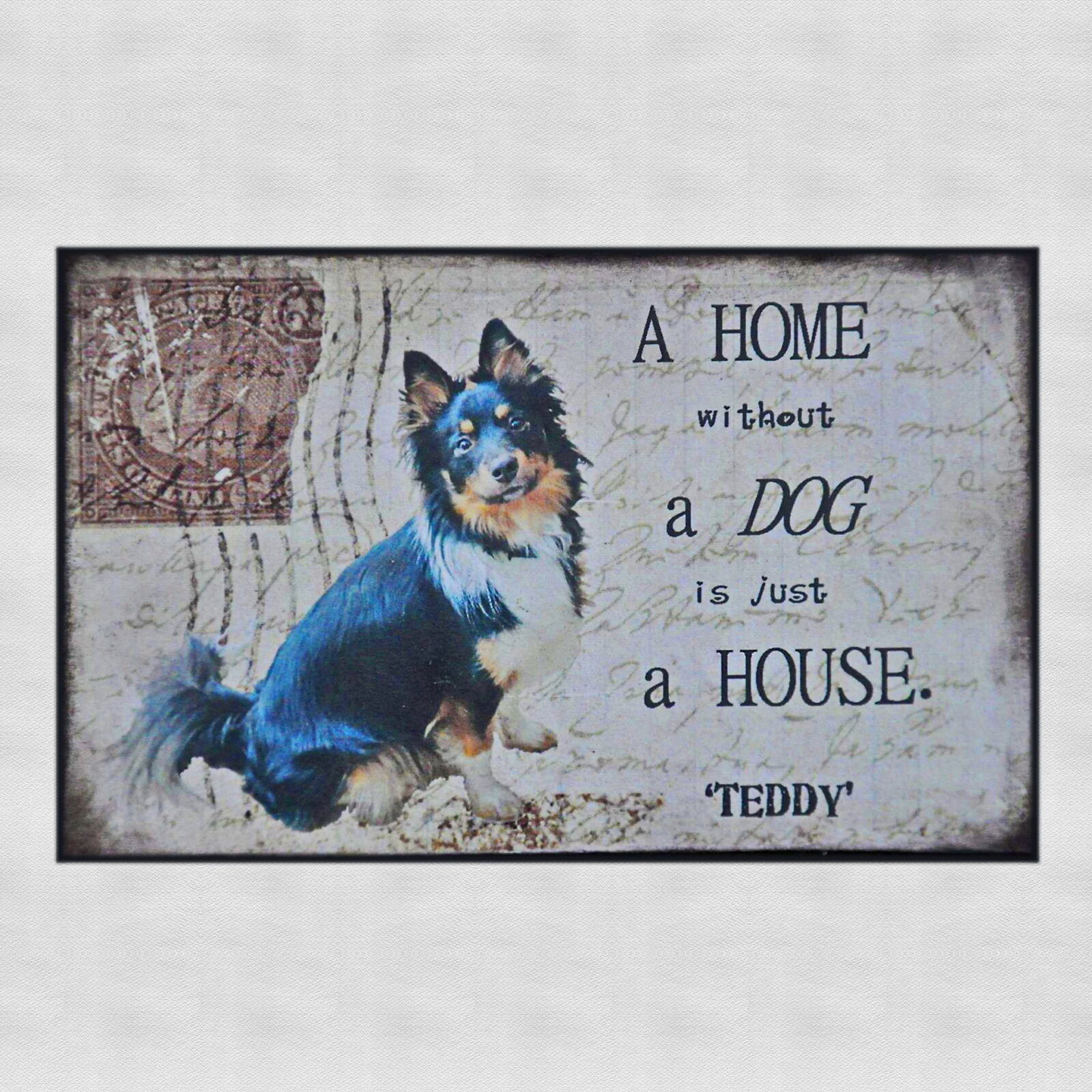 Personalised Pet Plaque - 'A Home Without ......... is Just a House'.