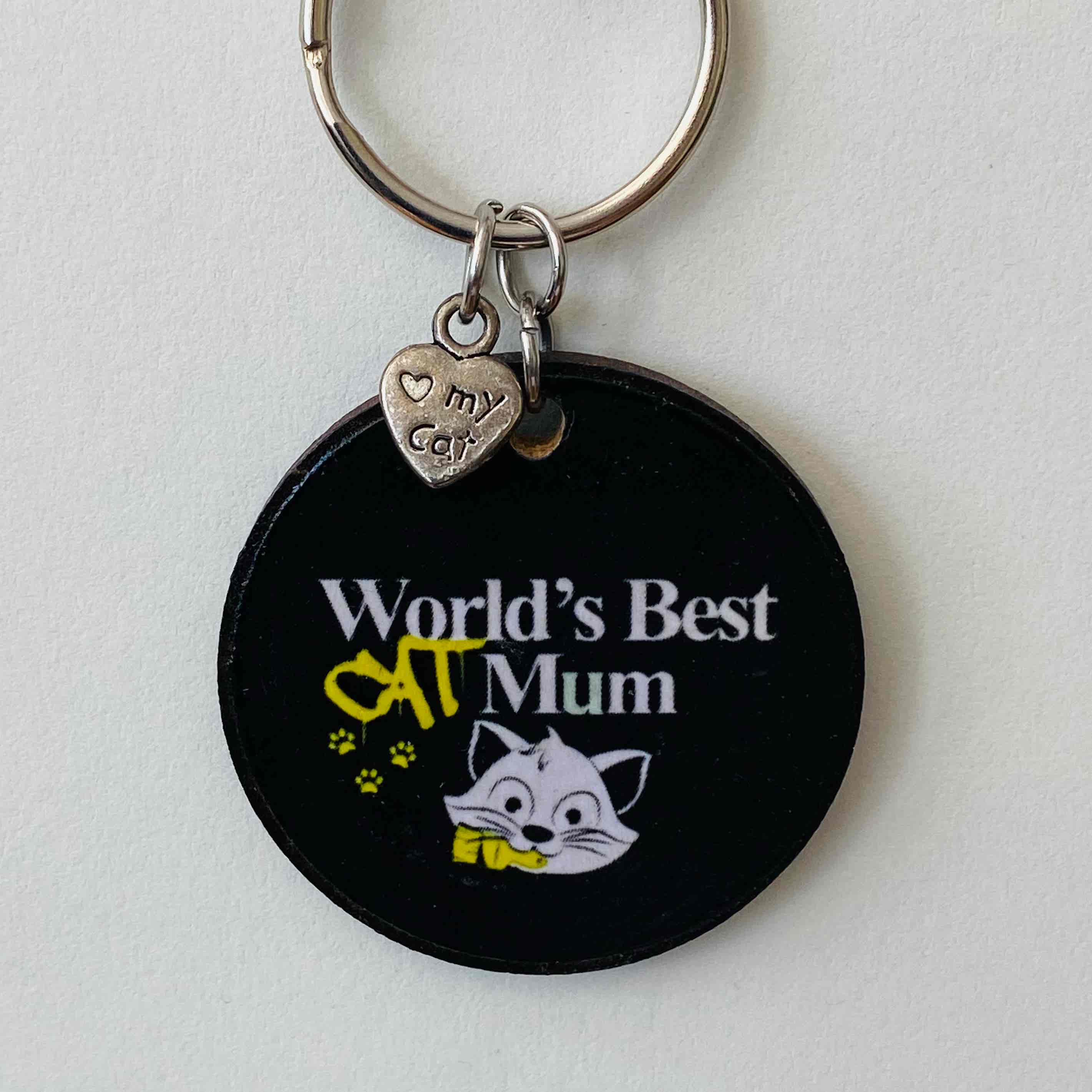 Wooden Round Keyrings - Various Designs - Image 6