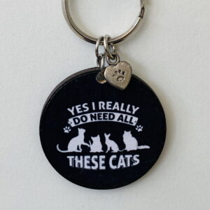 Wooden Round Keyrings - Various Designs